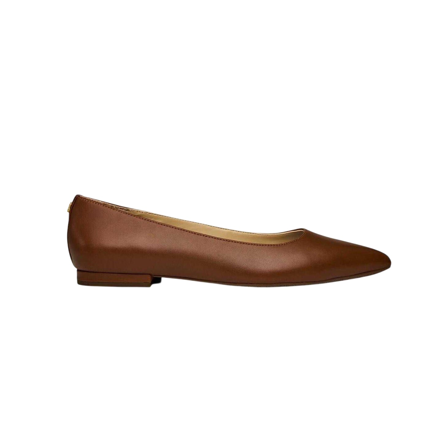 Saddle - Lifestyle - Ralph Lauren Womens-Ladies Pointed Leather Ballet Flats