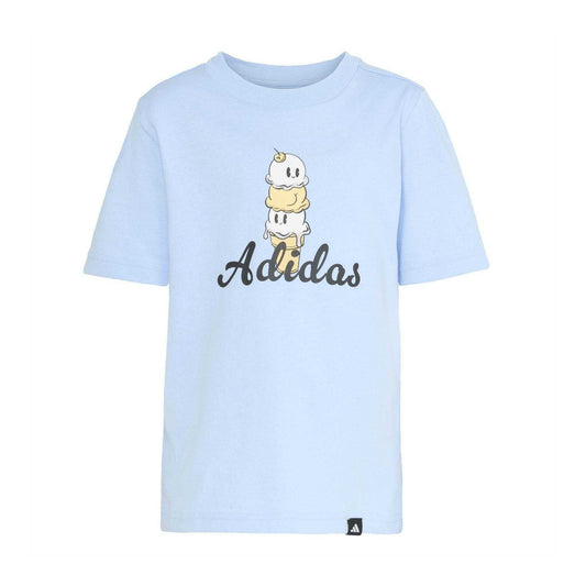 Blue - Front - Adidas Childrens-Kids Ice Cream Regular T-Shirt