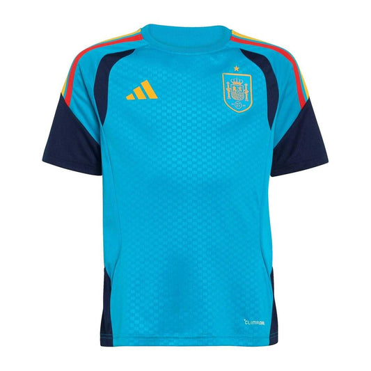 Blue-White - Front - Adidas Childrens-Kids Spain Football Jersey