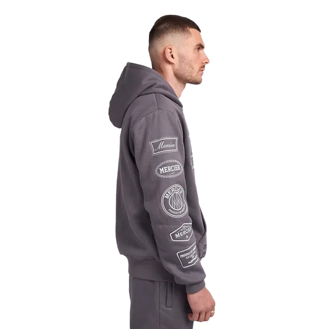 Grey - Lifestyle - Mercier Mens Compton Full Zip Hoodie