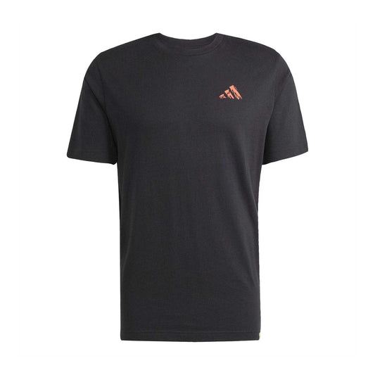 Black - Front - Adidas Mens Mountain Back Print T-Shirt
