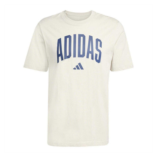 Wonder White - Front - Adidas Mens Arched Logo T-Shirt