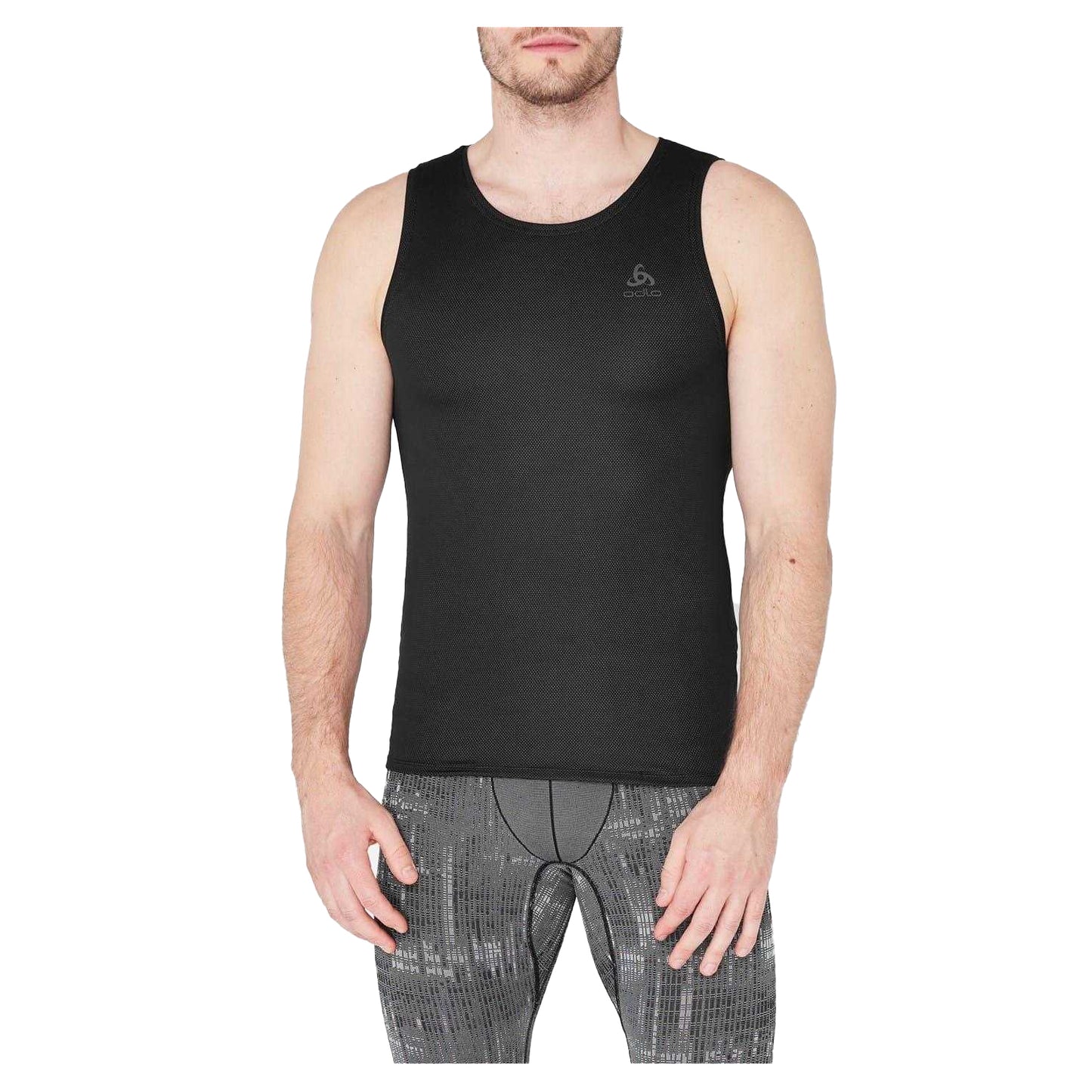 Black - Side - Odlo Mens Active Vest Top