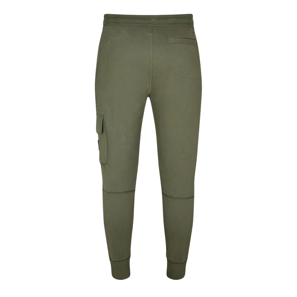 Olive - Back - Calvin Klein Mens Patch Tracksuit Bottoms