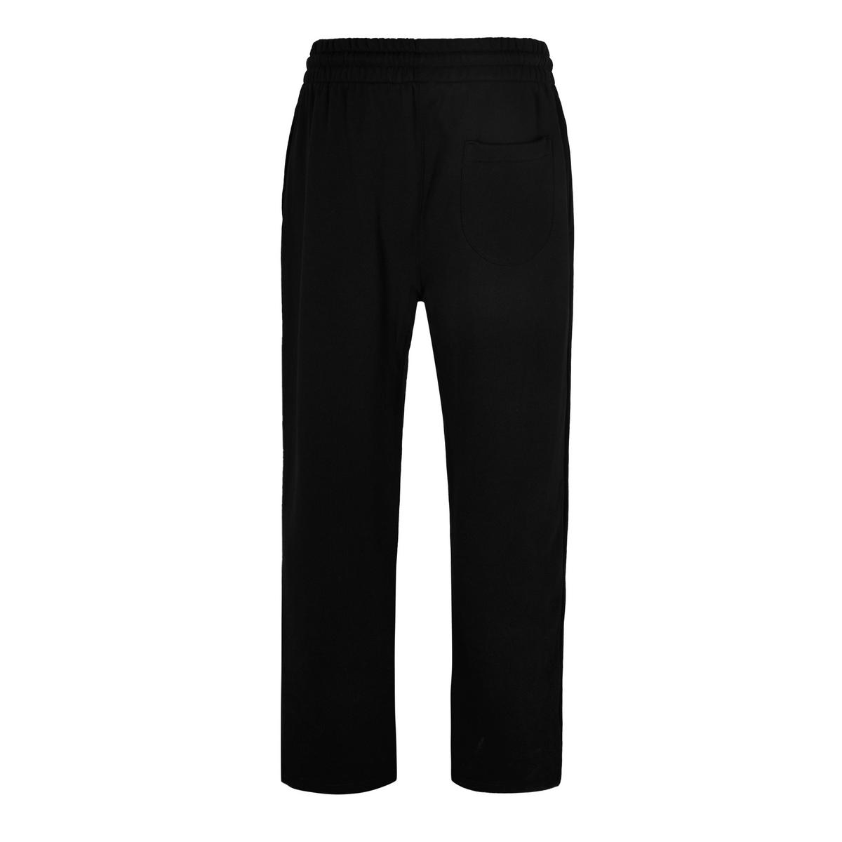 Black-White - Back - Off White Unisex Adult Fleece Relaxed Fit Sweatpants