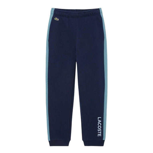 Navy - Front - Lacoste Childrens-Kids Colour Block Joggers