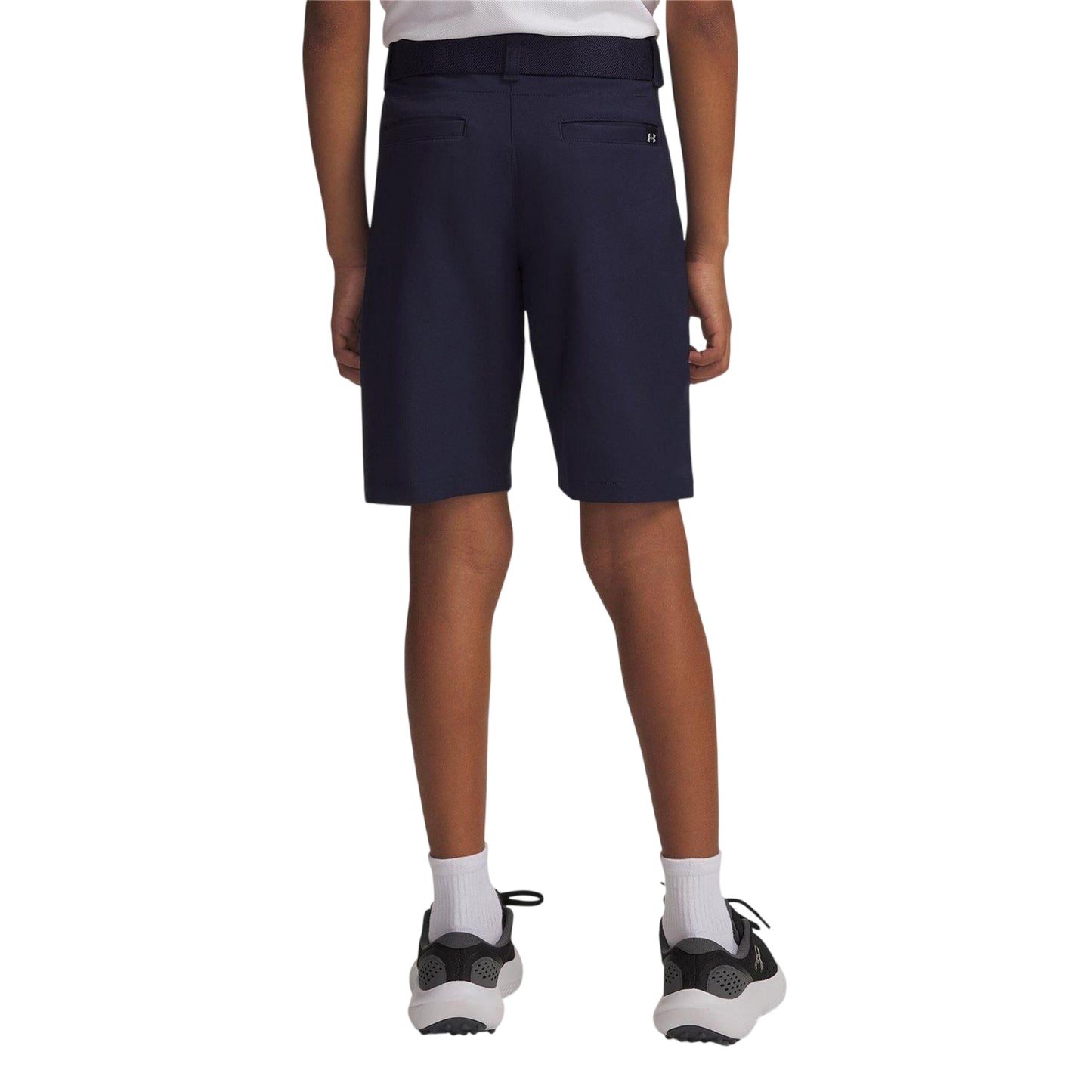 Navy Blue-Halo Grey - Pack Shot - Under Armour Boys Golf Shorts