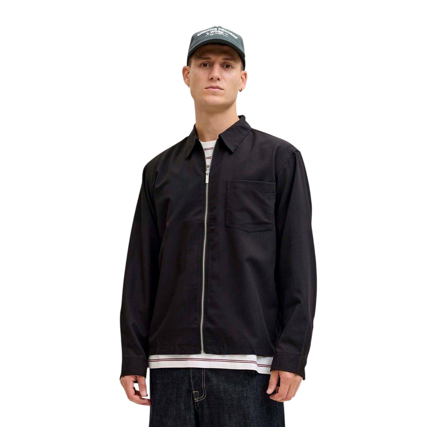Black - Side - Jack And Jones Mens Party Overshirt