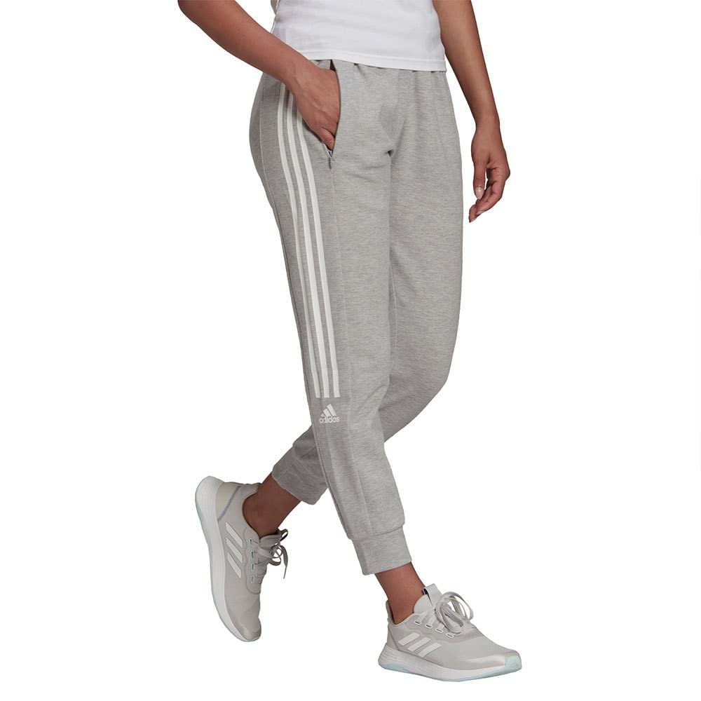 Medium Grey - Lifestyle - Adidas Womens-Ladies Fleece Joggers
