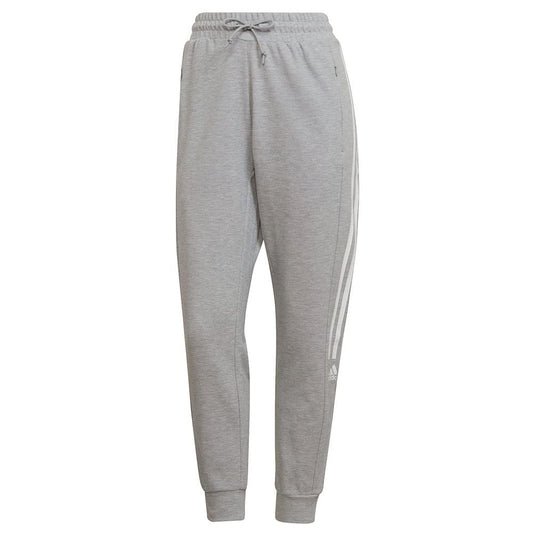 Medium Grey - Front - Adidas Womens-Ladies Fleece Joggers