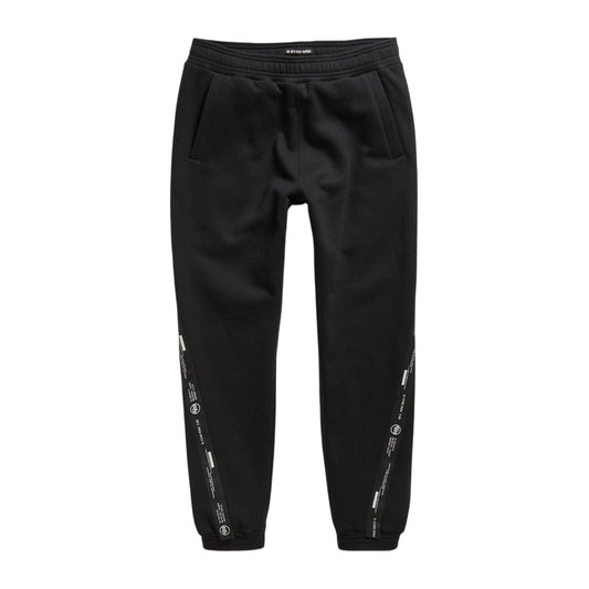 Dark Black - Front - G-Star Mens Branded Tape Slim Joggers