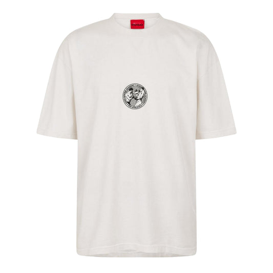 Natural - Front - Hugo Unisex Adult Dwresto T-Shirt