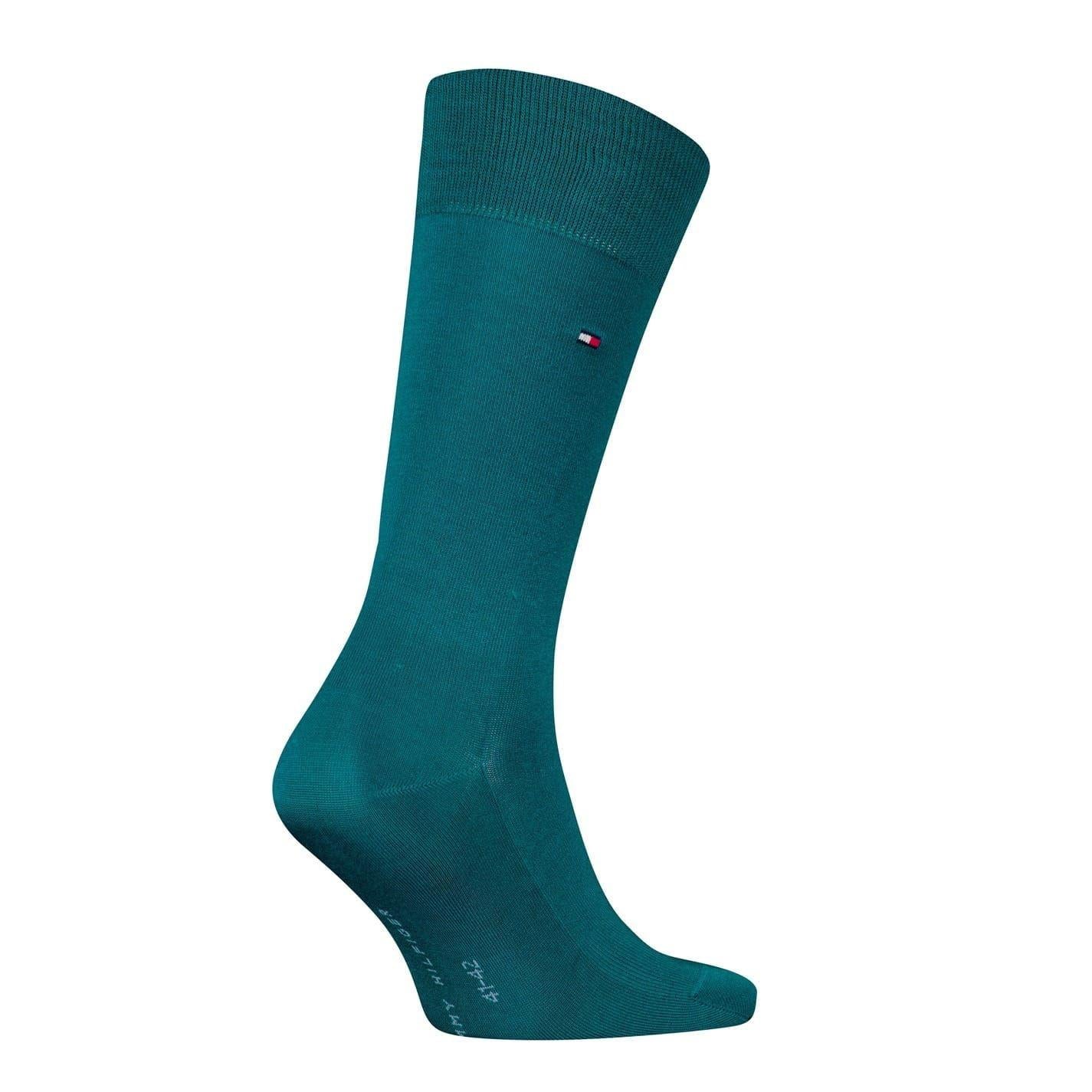 Turquoise - Back - Tommy Hilfiger Mens Classic Crew Socks (Pack of 3)