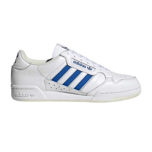 White - Front - Adidas Mens Originals Continental 80 Stripes Leather Trainers