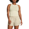 Brown - Side - Under Armour Womens-Ladies Crinkle Woven Shorts