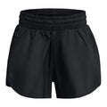 Black - Front - Under Armour Womens-Ladies Crinkle Woven Shorts
