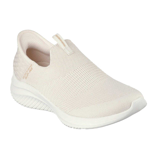 Natural - Front - Skechers Unisex Adult Ultra Flex 3.0 - Cozy Streak Stretch Trainers