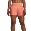 Pink - Side - Under Armour Womens-Ladies Run Stamina Shorts