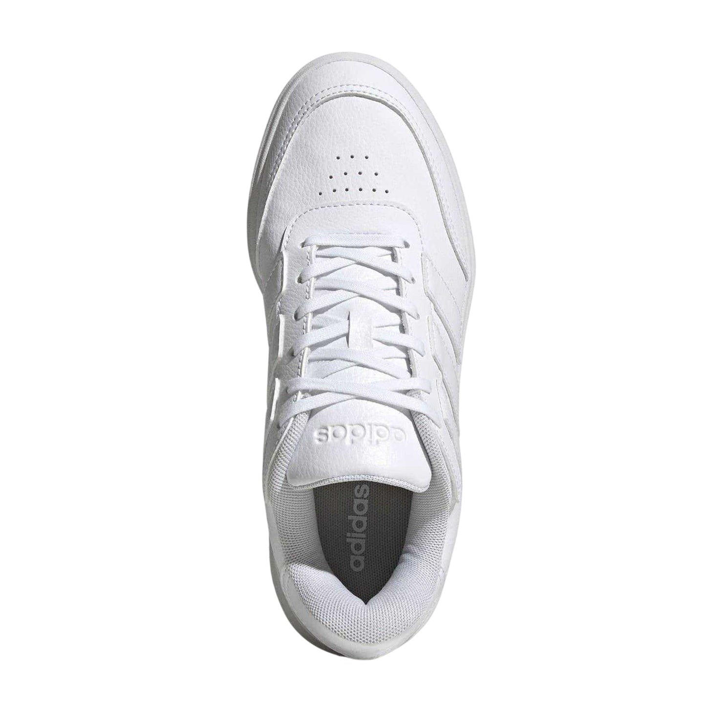 White - Pack Shot - Adidas Womens-Ladies Courtblock Platform Trainers