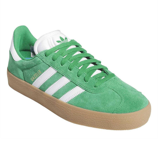 Green - Front - Adidas Mens Gazelle Suede Skateboarding Trainers