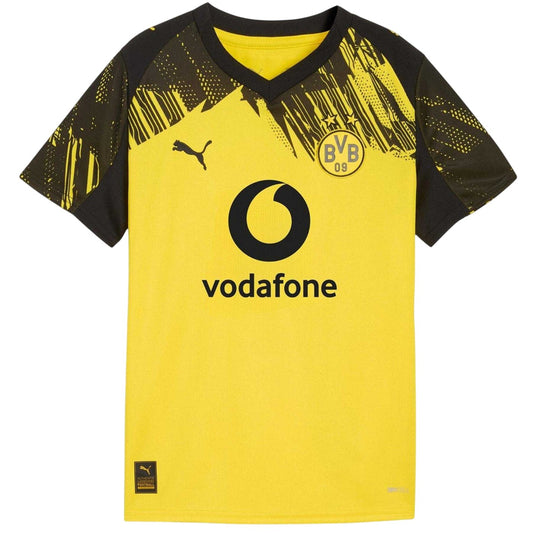 Yellow-Black - Front - Borussia Dortmund Childrens-Kids 25-26 Puma Home Shirt