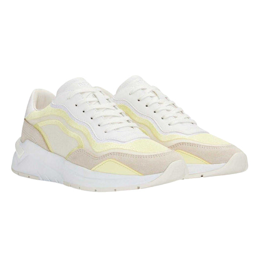 White - Front - Boss Womens-Ladies Skylar Chunky Flat Trainers