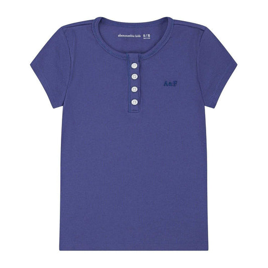 Blue - Front - Abercrombie & Fitch Childrens-Kids Rib Knit T-Shirt
