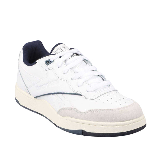 White-Navy - Front - Reebok Mens BB 4000 II Leather Trainers
