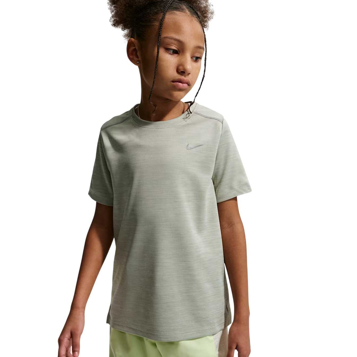 Spruce-Fog - Side - Nike Boys Miler Dri-FIT Training Top