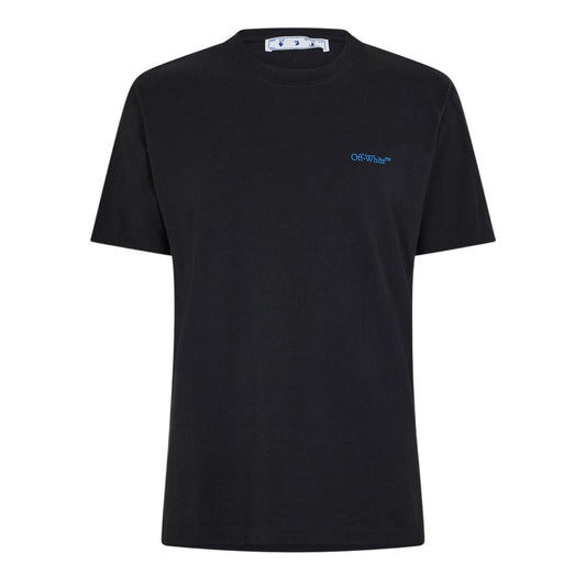 Black-Blue - Front - Off White Mens Cotton Regular T-Shirt