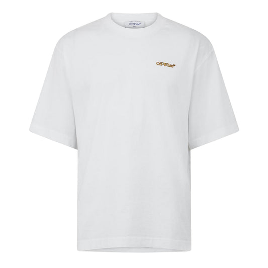 White-Citrus - Front - Off White Unisex Adult Arrow Cotton Skater T-Shirt