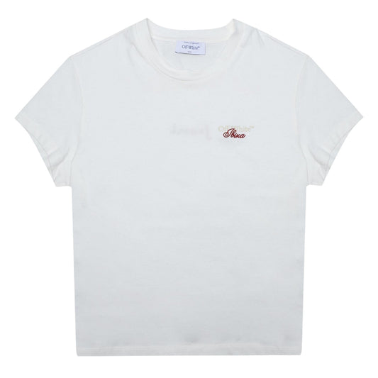 White-beige - Front - Off White Unisex Adult Jondal Back Print Regular T-Shirt