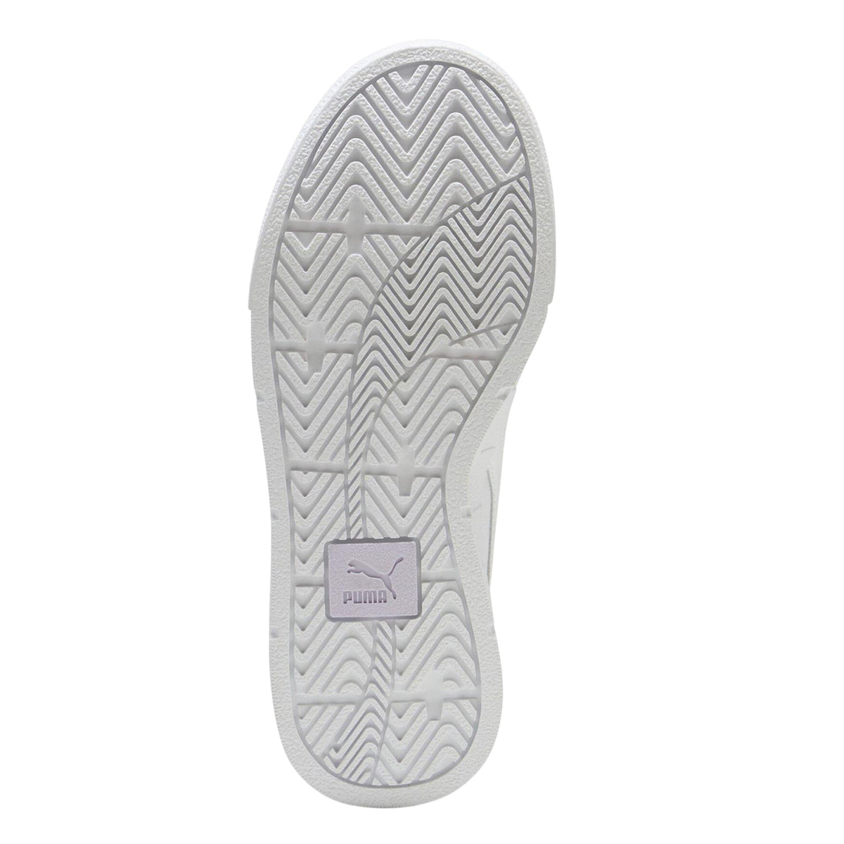 White-Lilac - Close up - Puma Womens-Ladies Cali Leather Platform Court Trainers