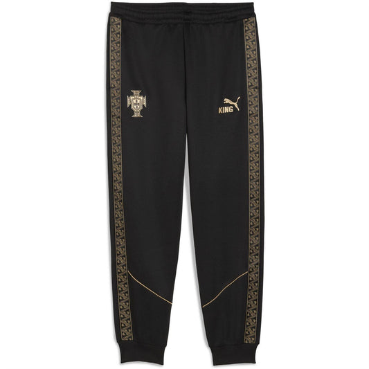 Black - Front - Puma Mens Eusebio 2025 Tracksuit Bottoms