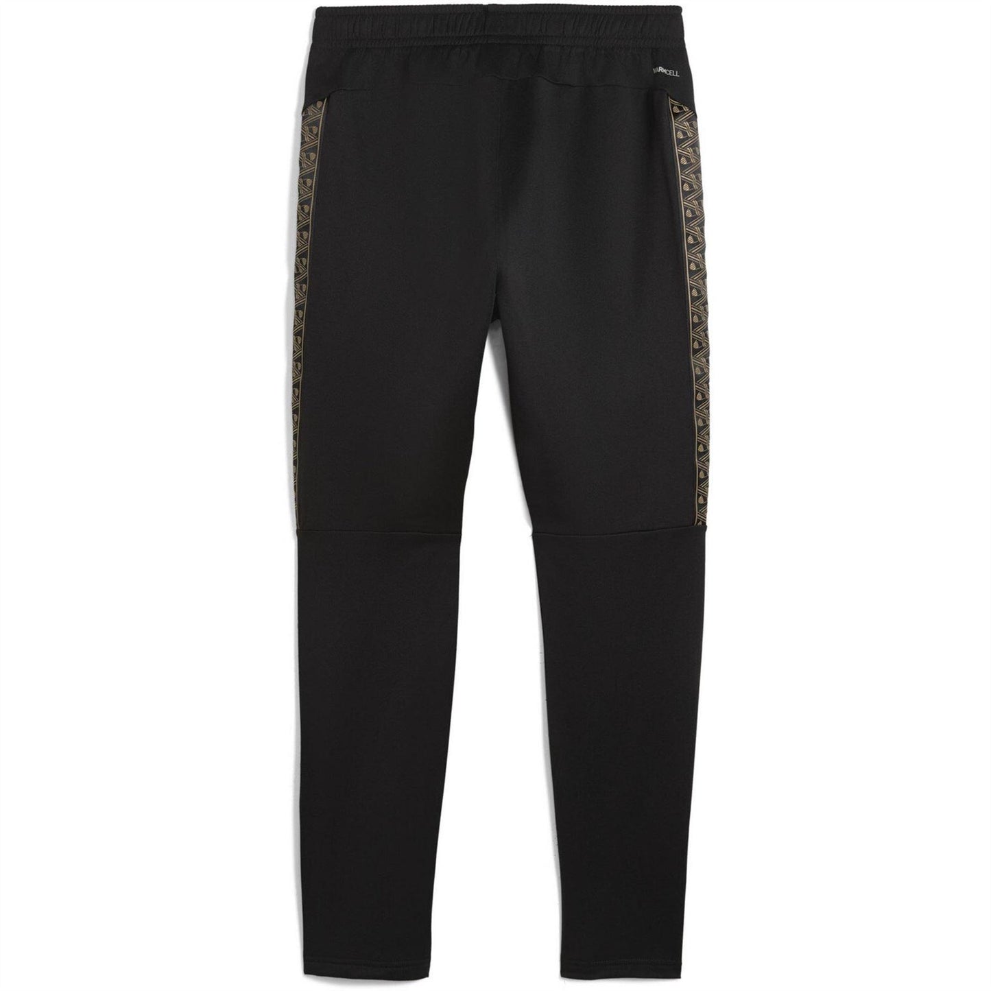Black-Gold - Back - Puma Mens Performance Tracksuit Bottoms