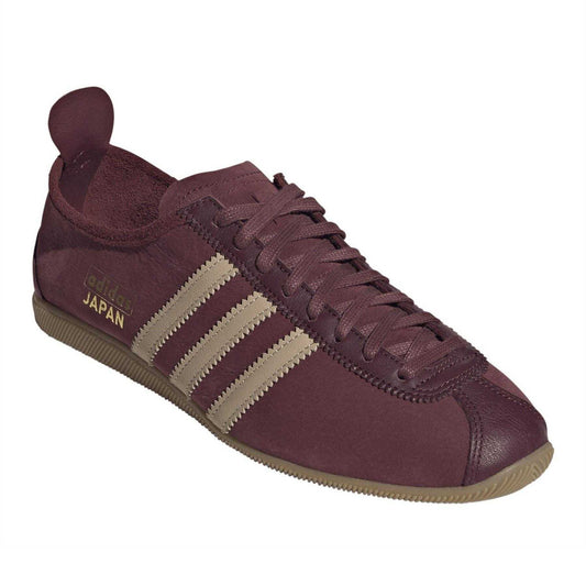 Burgundy - Front - Adidas Mens Originals Japan Decon Leather Low Cut Trainers
