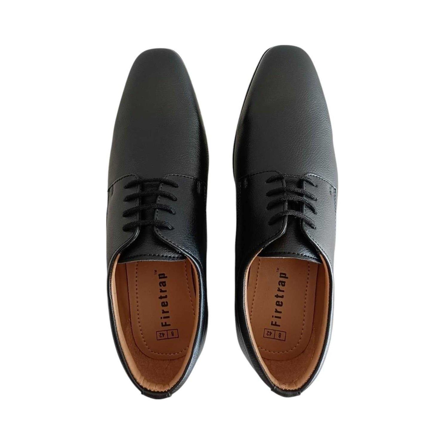 Black - Pack Shot - Firetrap Mens Low Heel Formal Shoes