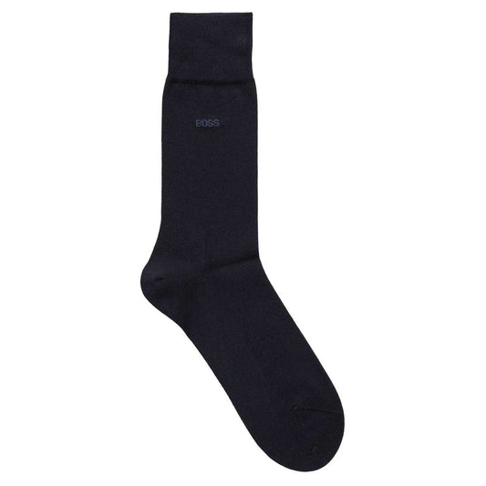Navy - Front - Boss Mens Plain Lightweight Socks