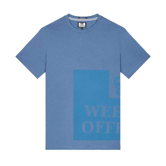 Blue - Front - Weekend Offender Mens Ryan Tonal Prison Combed Cotton T-Shirt