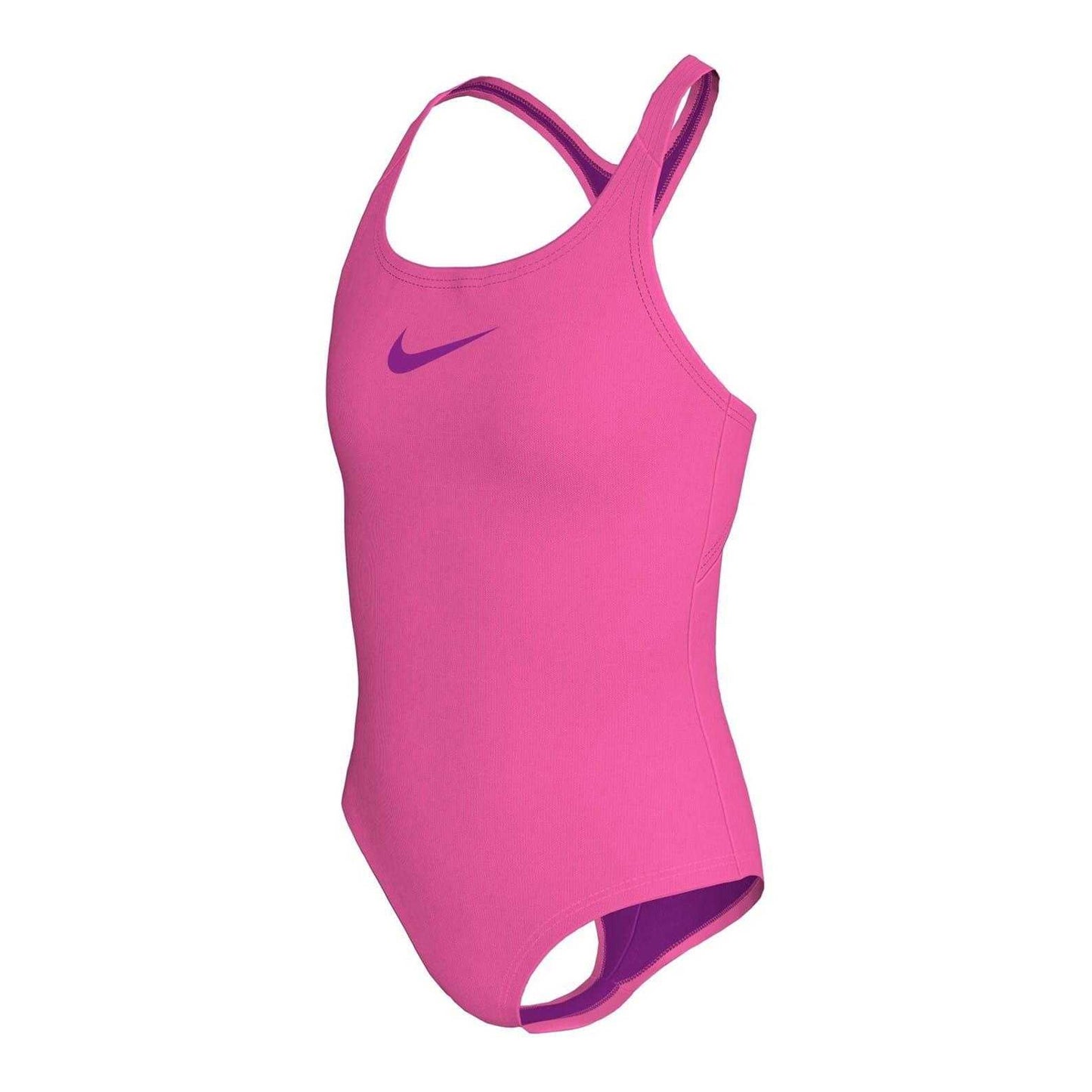Hyper Pink - Side - Nike Girls Hydrastrong One Piece Swimsuit