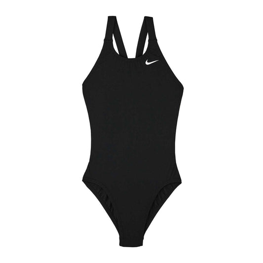 Black - Front - Nike Girls Hydrastrong One Piece Swimsuit