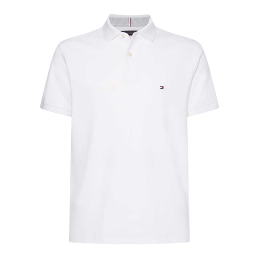White - Front - Tommy Hilfiger Mens 1985 Embroidered Logo Polo Shirt
