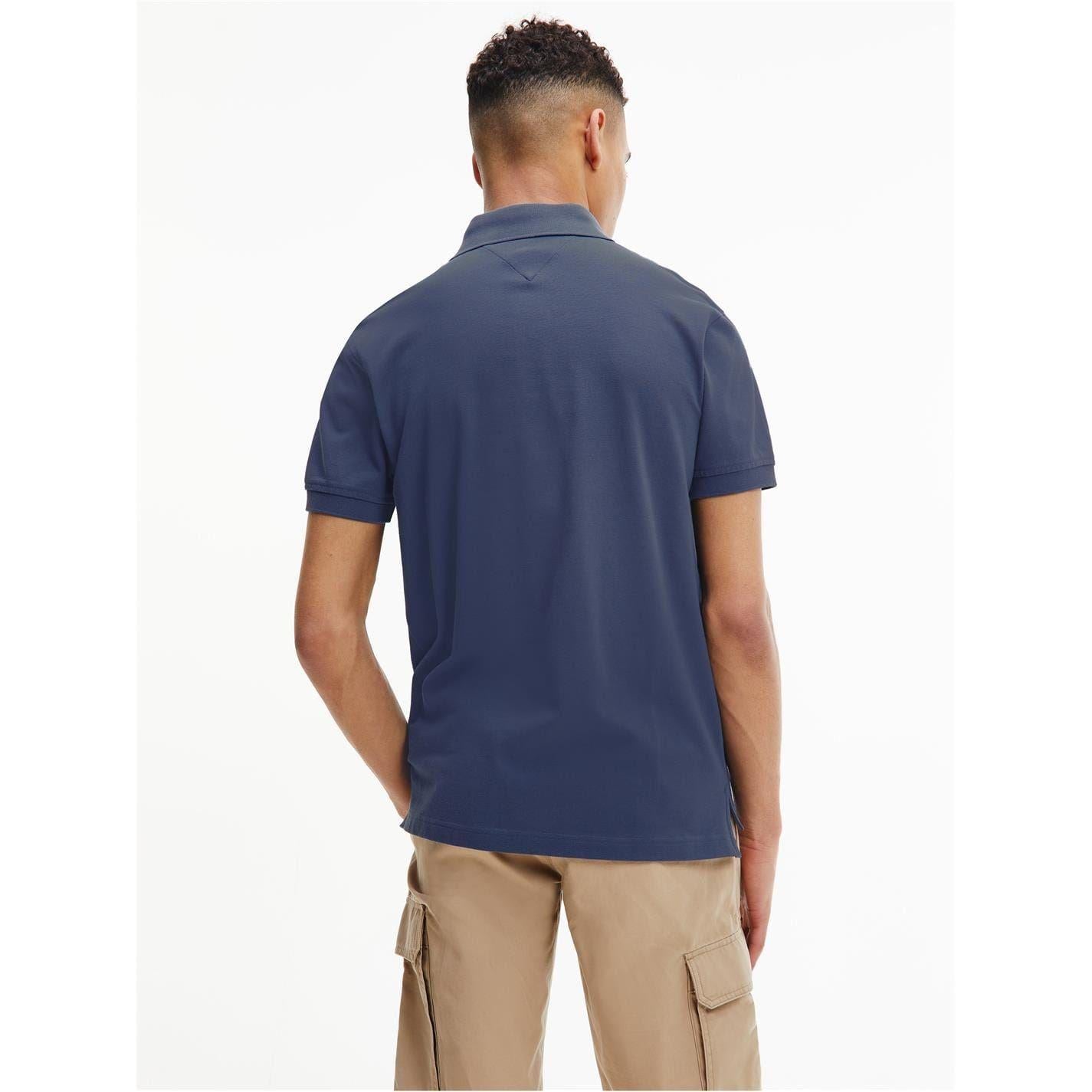 Indigo - Pack Shot - Tommy Hilfiger Mens 1985 Embroidered Logo Polo Shirt
