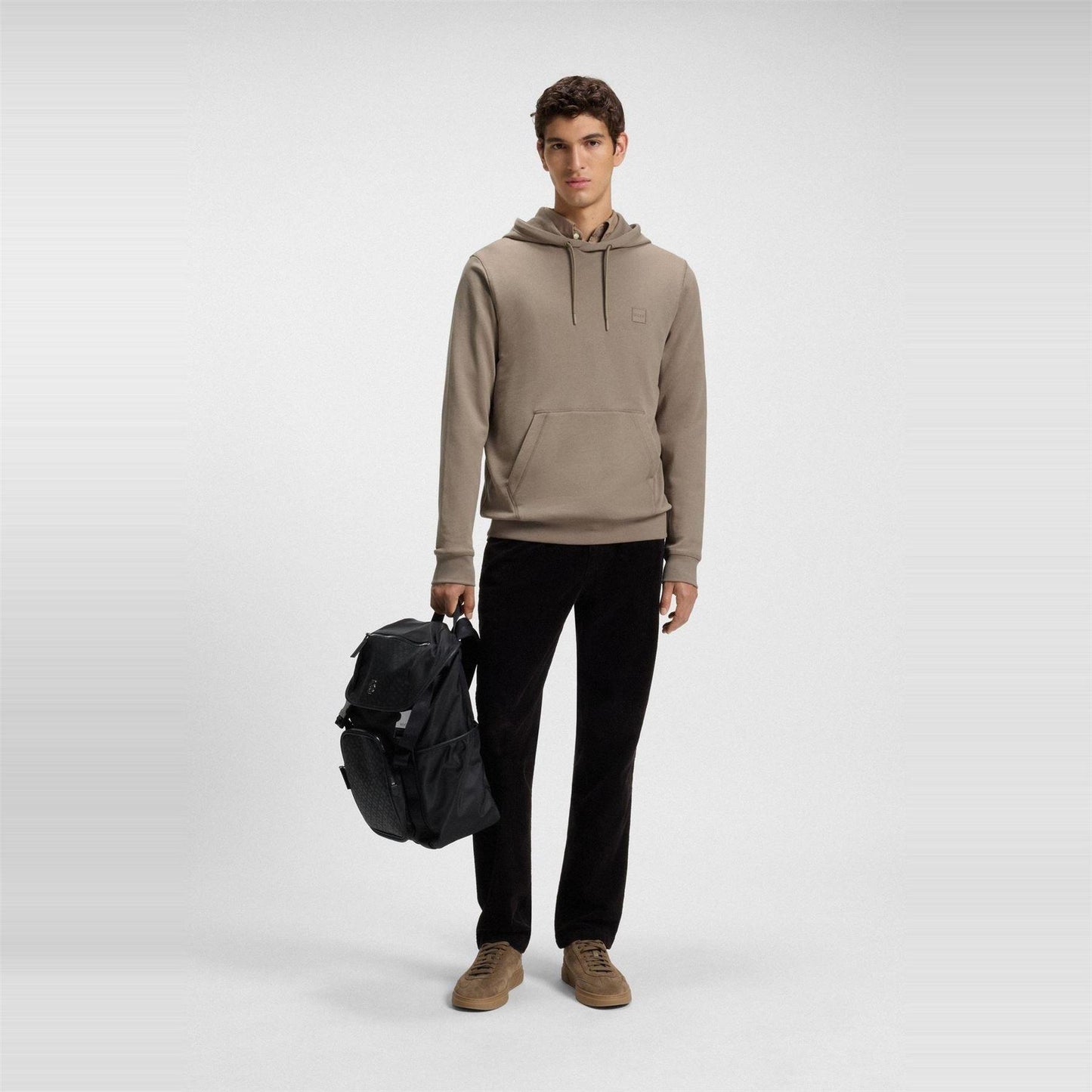 Brown - Pack Shot - Boss Mens Wetalk Pullover Hoodie