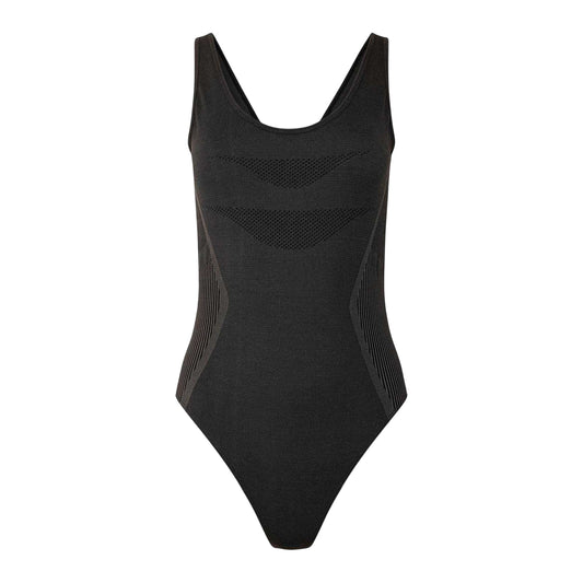 Black - Front - Dare 2B Womens-Ladies Don´t Sweat It One Piece Swimsuit