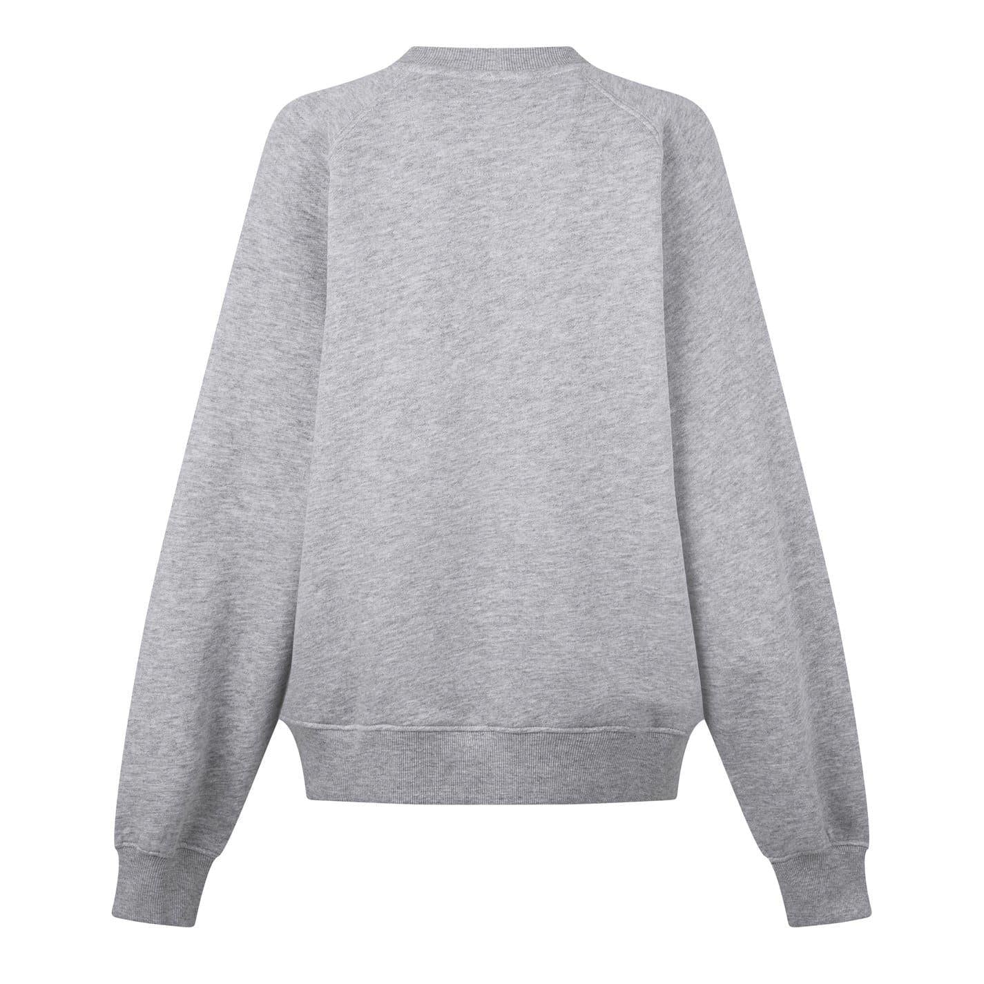 Grey Marl - Back - Jack Wills Womens-Ladies Lettering Crew Neck Relaxed Fit Sweatshirt