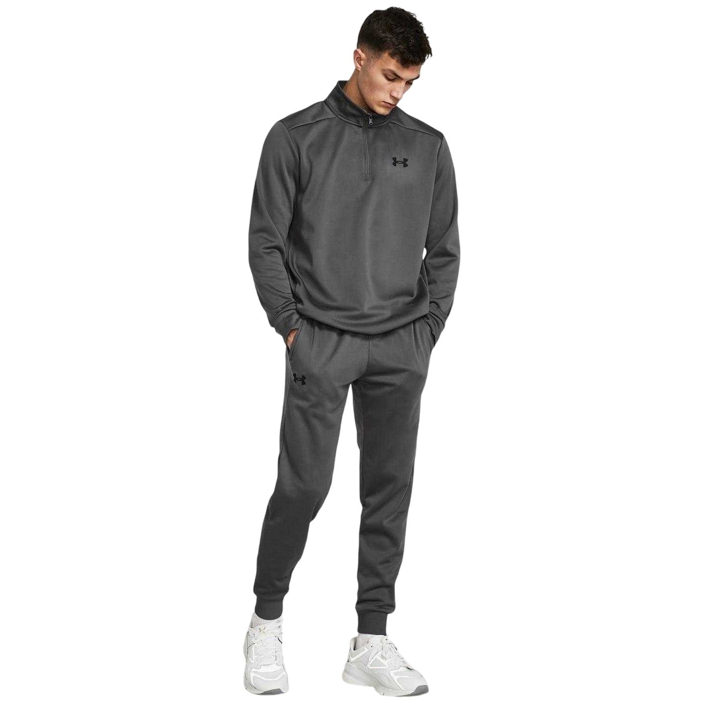 White Castlerock - Pack Shot - Under Armour Mens Fleece Joggers