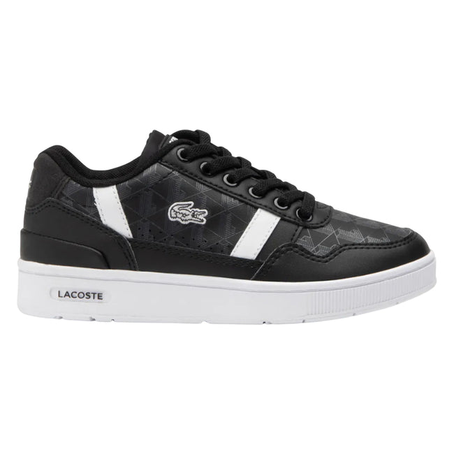 Black-White - Front - Lacoste Childrens-Kids T-Clip Touch Fastening Trainers