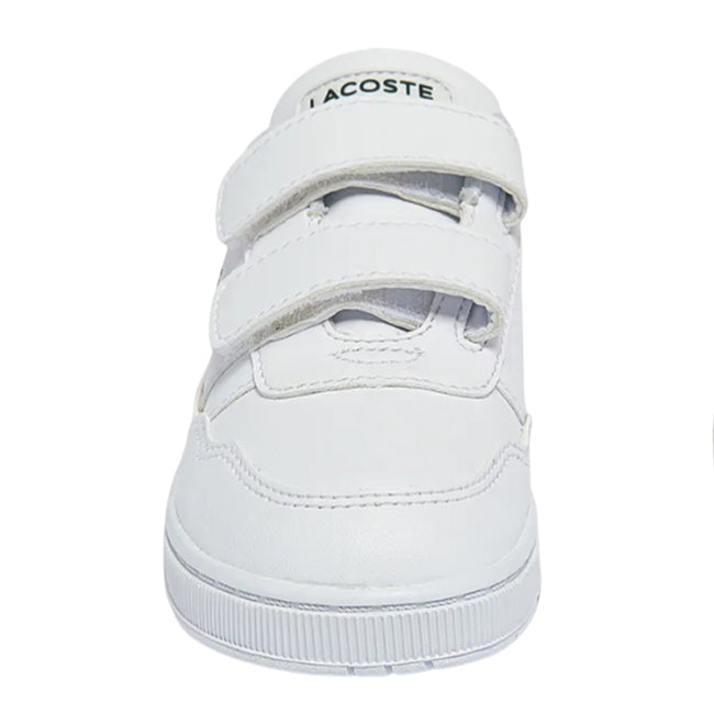 White-Green - Lifestyle - Lacoste Childrens-Kids T-Clip Touch Fastening Trainers