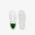 White-Green - Lifestyle - Lacoste Womens-Ladies T-Clip Leather Trainers